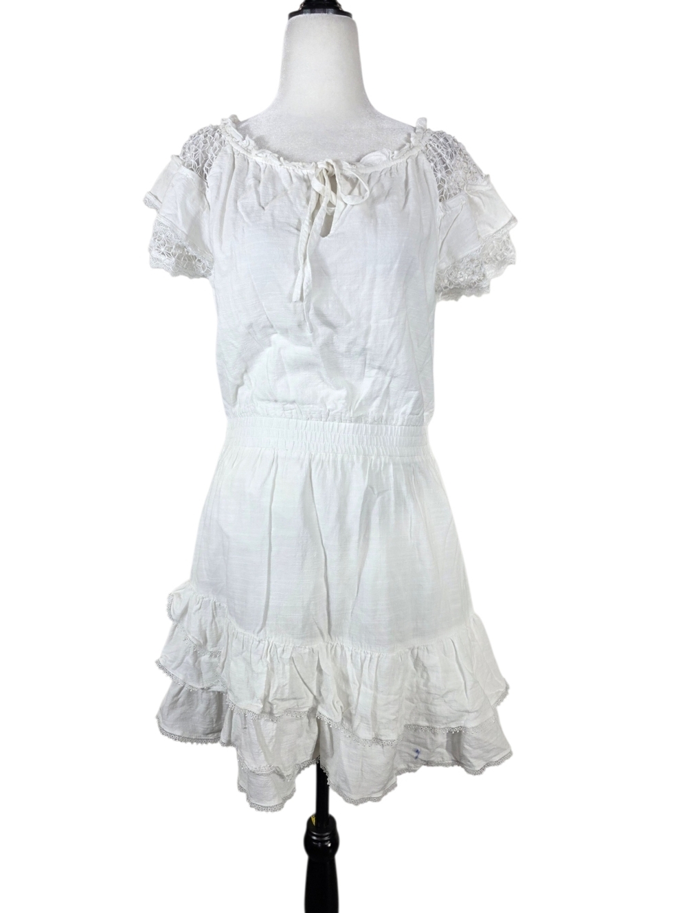 Heartloom White Ruffle Lace-Detail Dress